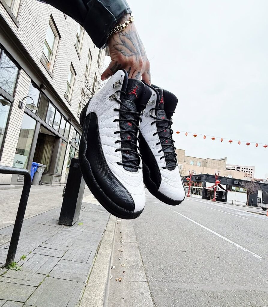Air Jordan 12 Black Tongue Taxi Sample
